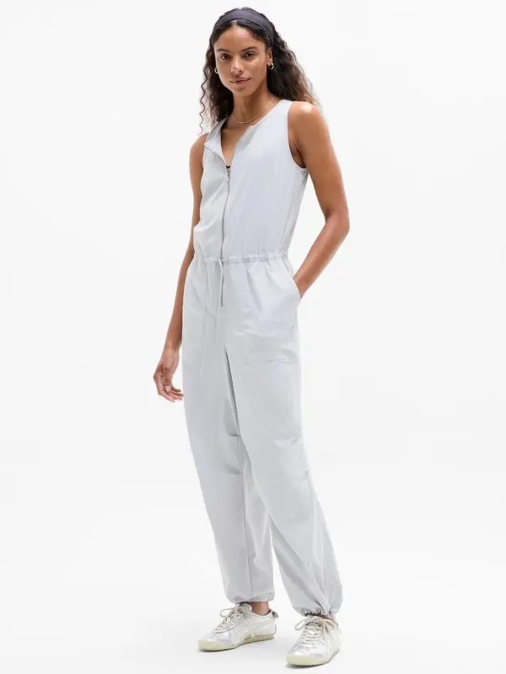 NWT Athleta Flex Jumpsuit in galactic grey size medium tall